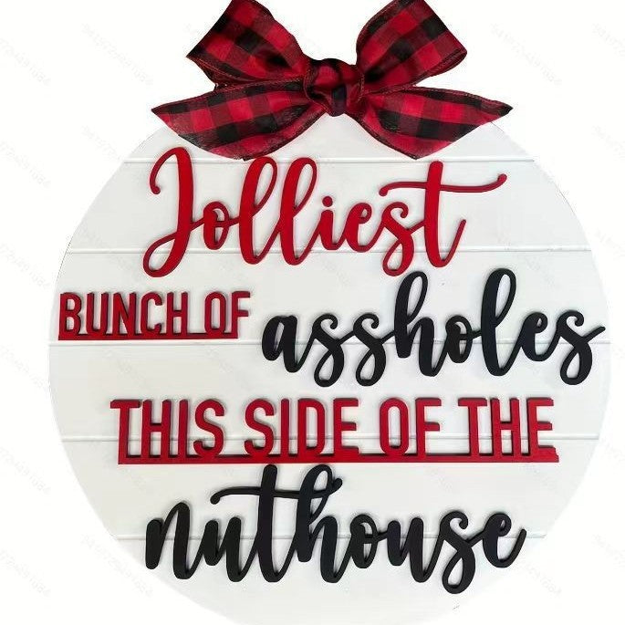 Seasonal Wooden Door Hanger