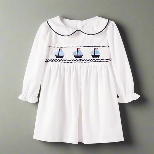Baby Girl's Vintage Sailboat Dress
