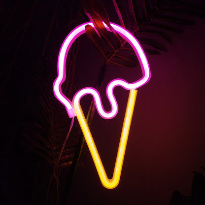 Neon Ice Cream Light