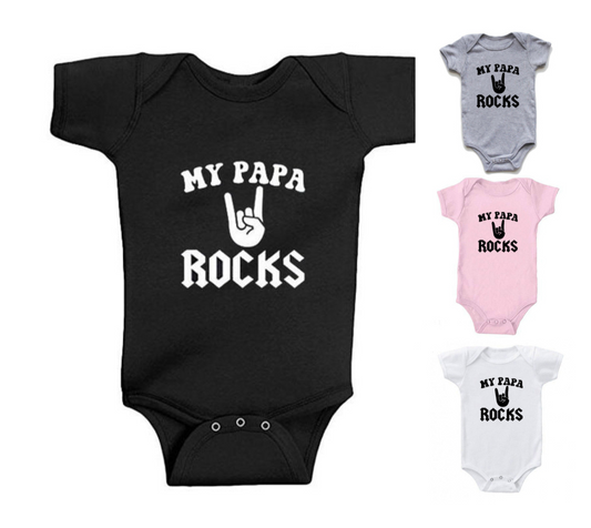 My Papa Rocks Onesie