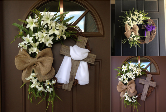 Easter Cross Wreath
