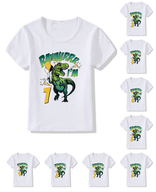 Boy's Dinosaur Birthday T-Shirt