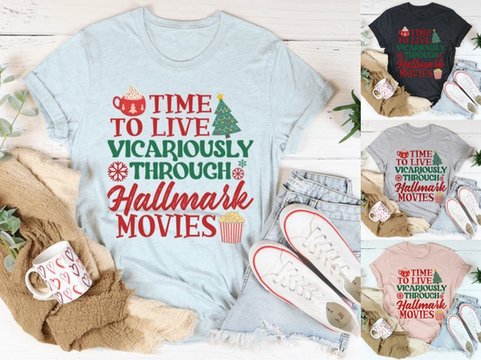 Women's Time To Live Vicariously Christmas T-Shirt