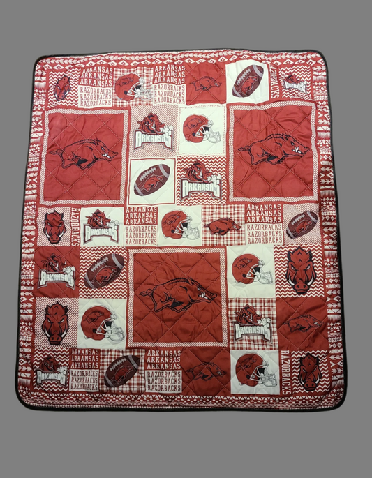 Baby Razorback Football Blanket
