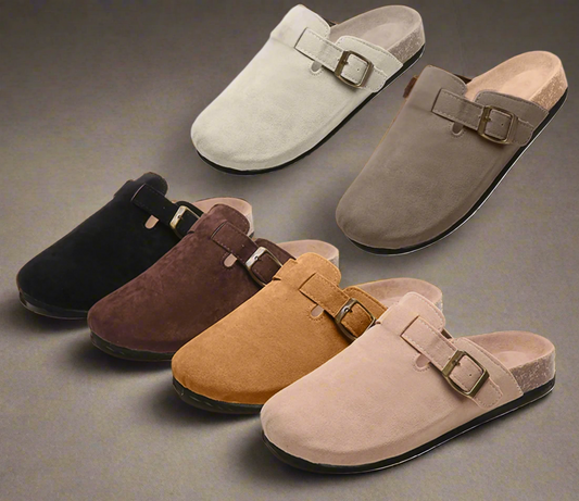 Women's Suede Buckle Slide