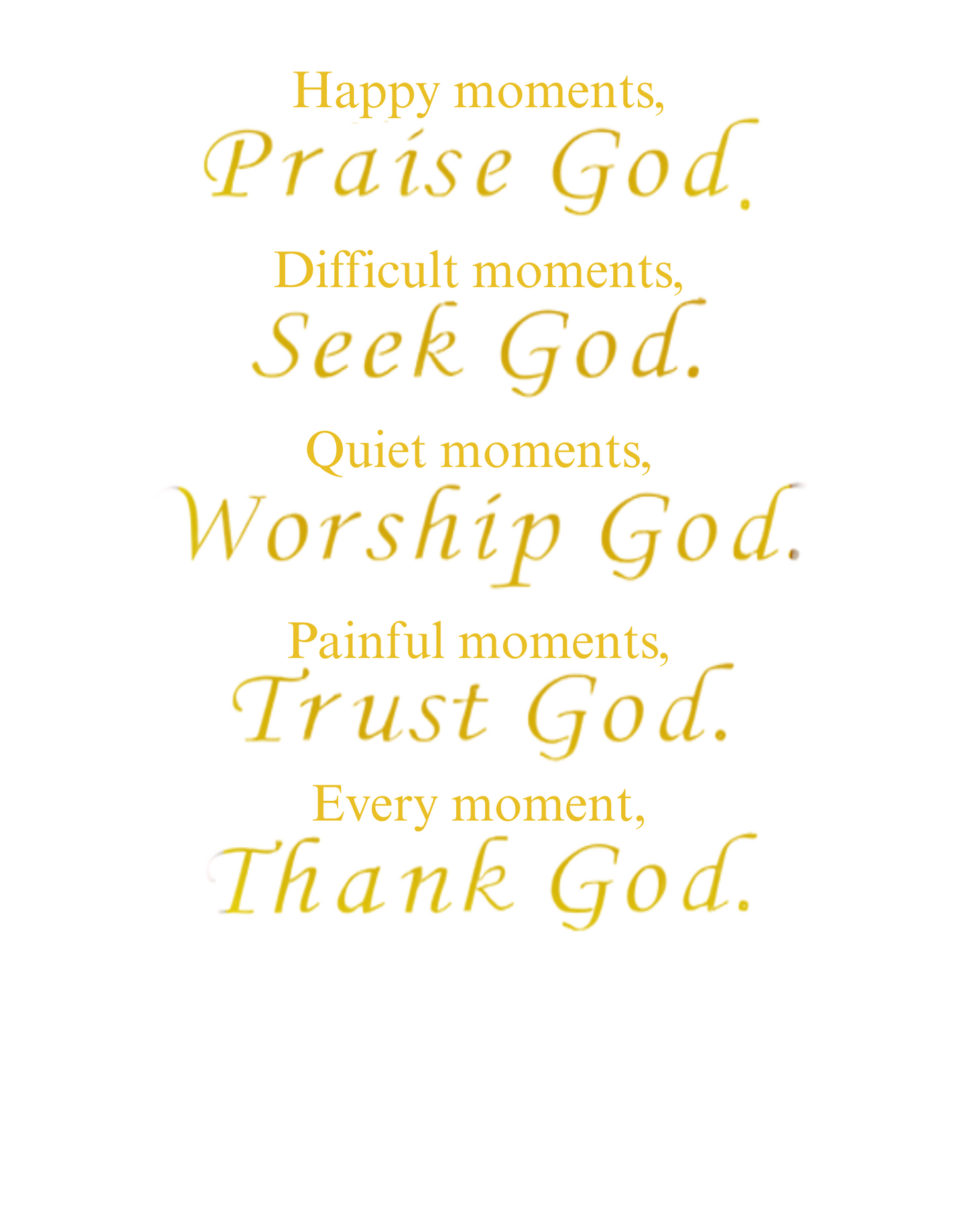 Praise Seek Worship Trust Thank God Wall Decals