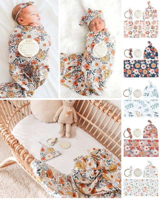 Baby's Floral Arrival Set 4pcs