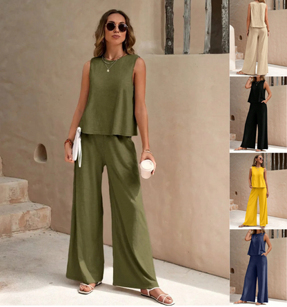 Women's Wide Leg Outfit 2pcs set