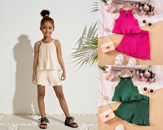Girl's Textured Outfit 2pcs set