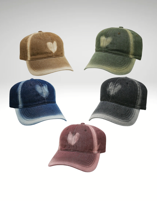 Women's Faded Heart Baseball Cap