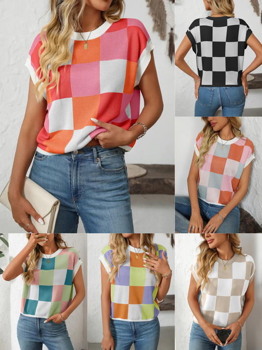 Mandy Checkered Sweater
