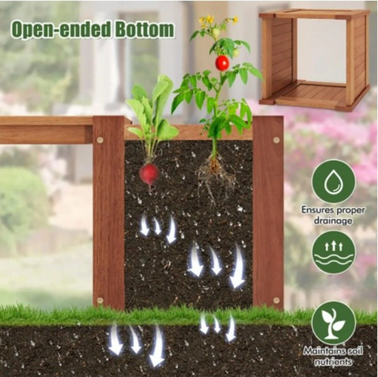 Wooden Planter Box Bench
