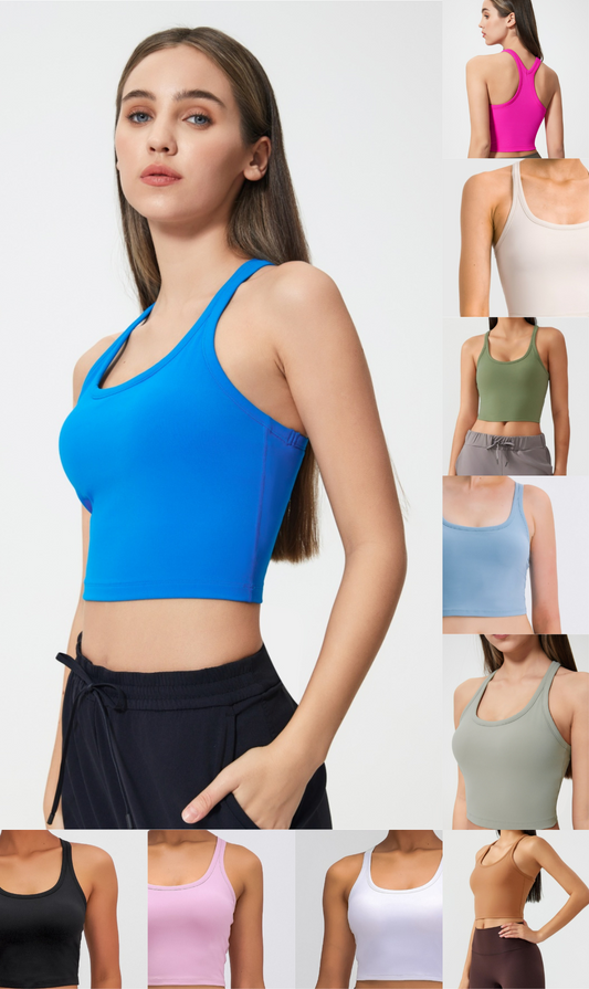 Millennia Scoop Neck Cropped Tank Top