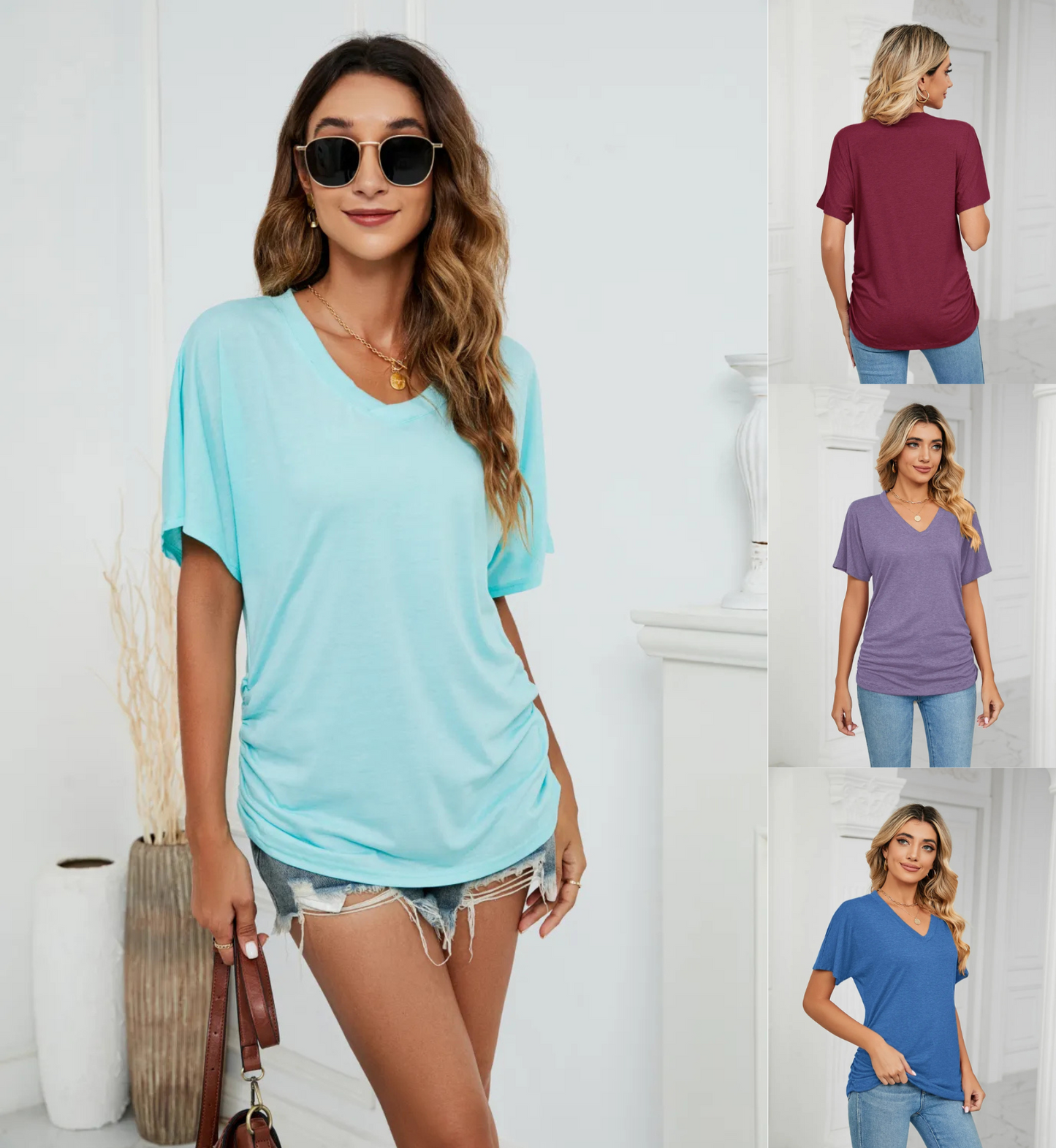 Women's Oversized V-Neck Tee