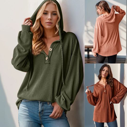 Double Take Textured Hoodie