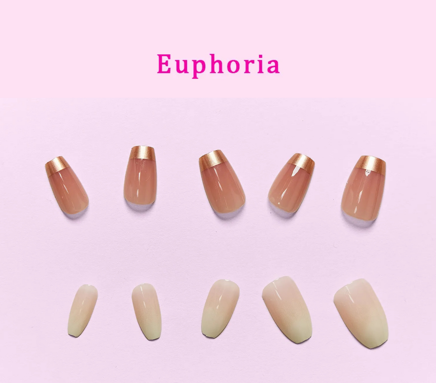 So Pink Beauty Natural Glitz Collection Press-On Nails