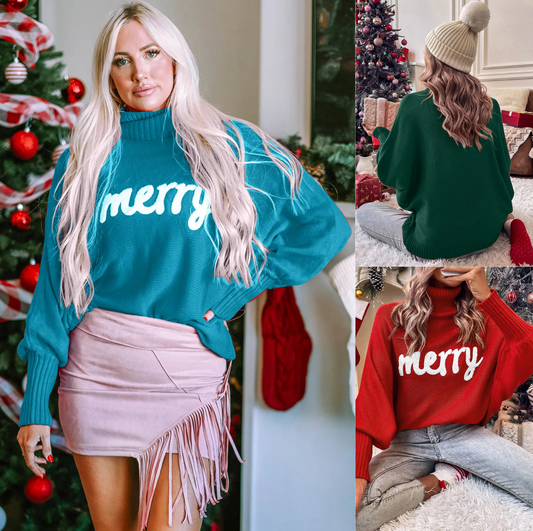 Double Take Merry Turtleneck Sweater