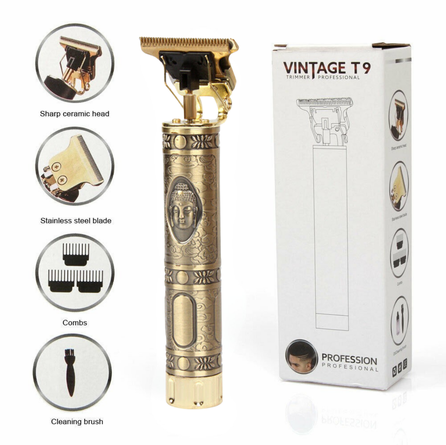 Vintage T9 Rechargeable Hair Clippers