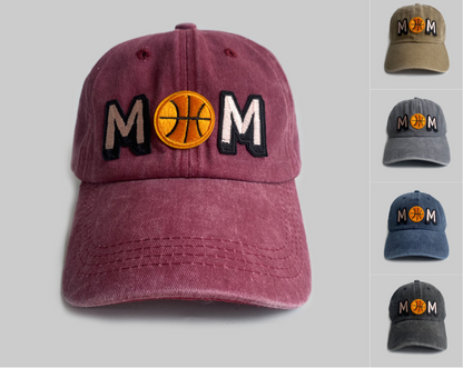 Simple Distressed Basketball Mom Hat