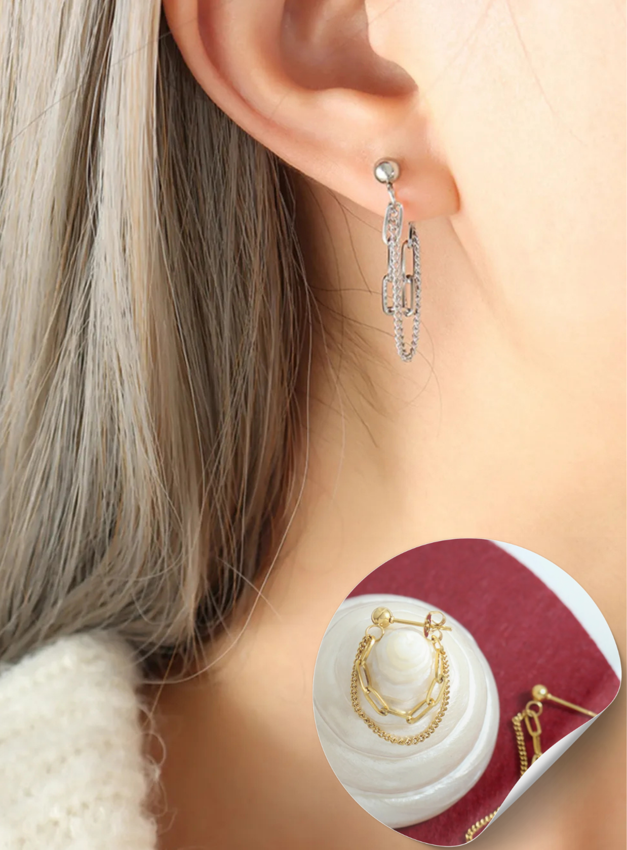 Mysti Double Chain Earrings