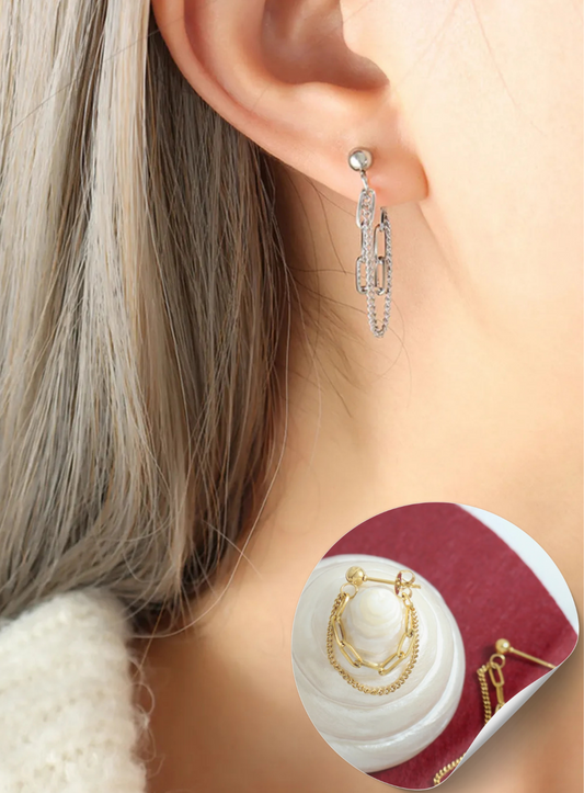 Mysti Double Chain Earrings