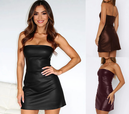 Devine Leather Tube Dress