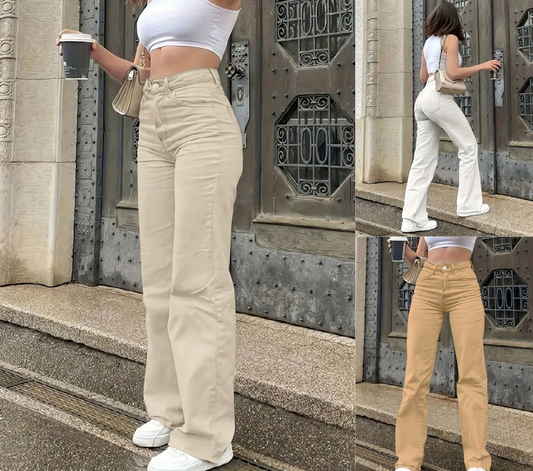 Outlaw Chic High-Waisted Wide Leg Jeans