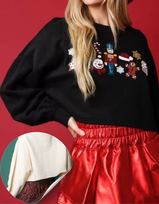 Women's All Things Christmas Cropped Sweatshirt