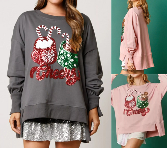 Women's Oversized Cheers Sweatshirt