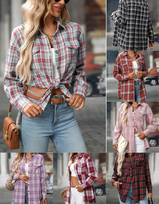 Mandy Plaid Button Down Shirt