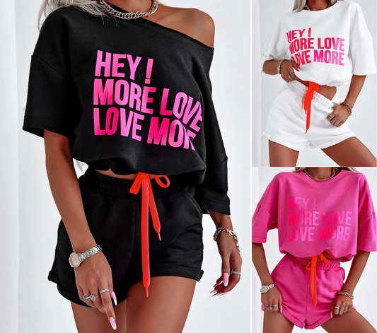 Women's Hey! More Love Love More Outfit 2pcs set