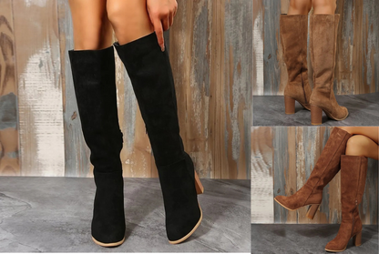 Women's Suede Knee-High Boots