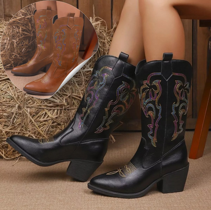 Women's Leather Cowgirl Boots