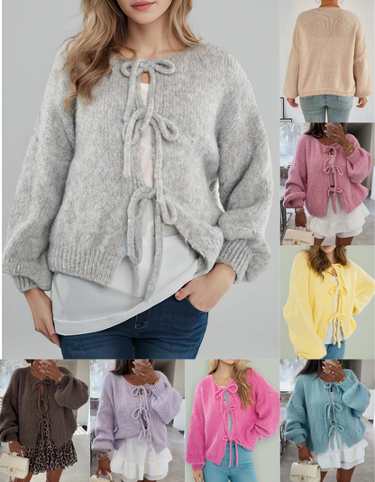 Women's Front Tie Cardigan