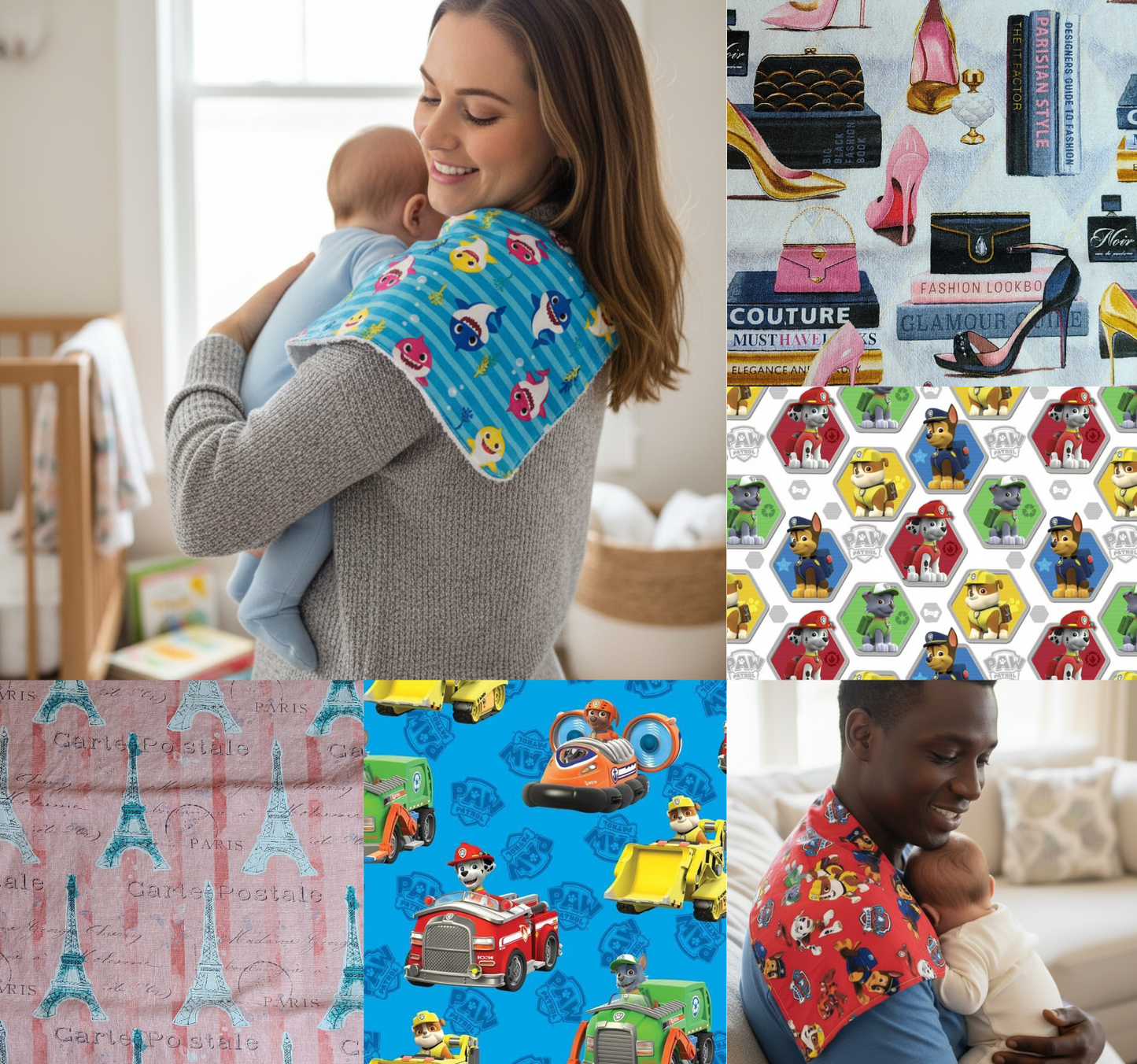 Claudia's Baby Burp Cloths