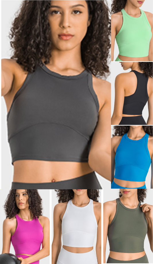 Women's Millennia Racerback Cropped Sports Tank