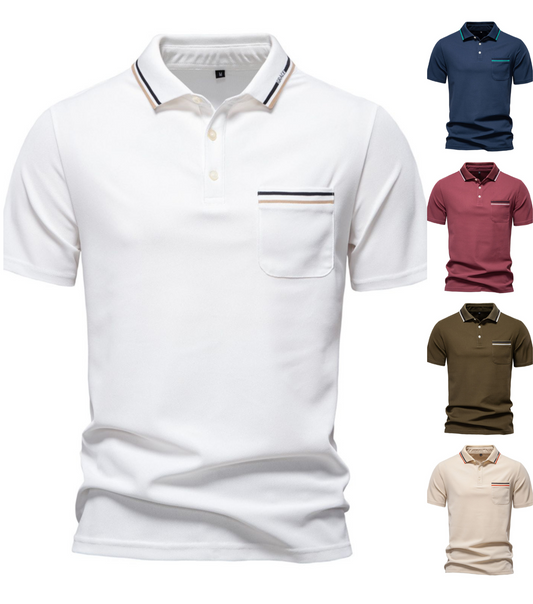 Men's Striped Polo Shirt