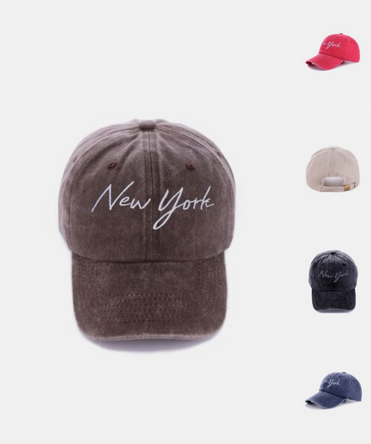 New York Embroidered Hat