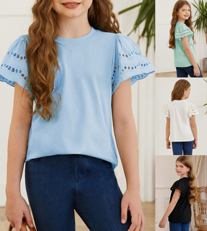 Girl's Flutter Sleeve Shirt