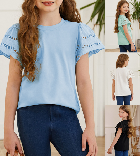 Girl's Flutter Sleeve Shirt