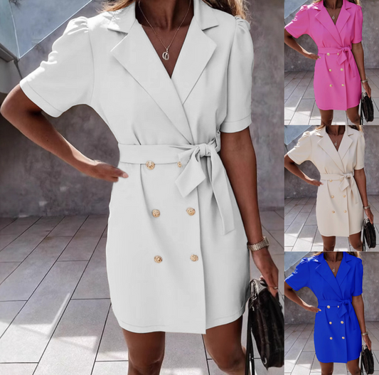 Women's Double Breasted Coat Dress