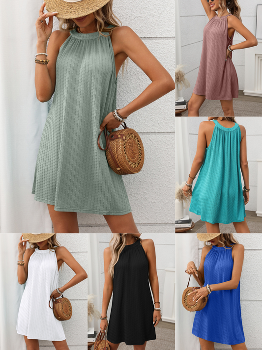 Women's Textured Grecian Dress