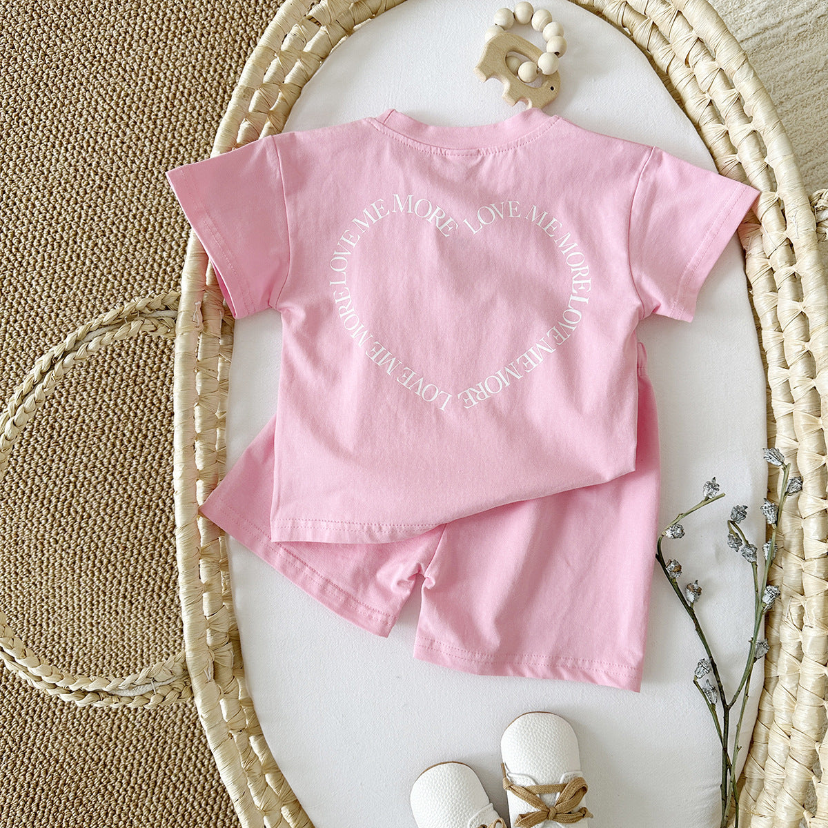 Baby Girl's Love Me More Outfit 2pcs set