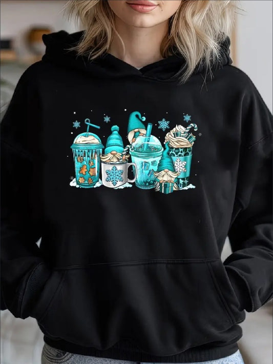 Gnome Christmas Coffee Cup Hoodie