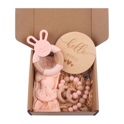 Baby Muslin Wooden Gift Sets