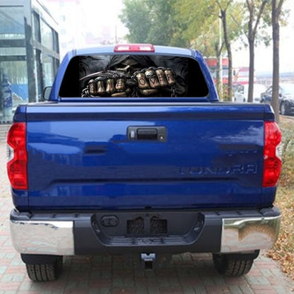 Game Over Skull Fist Rear Window Decal
