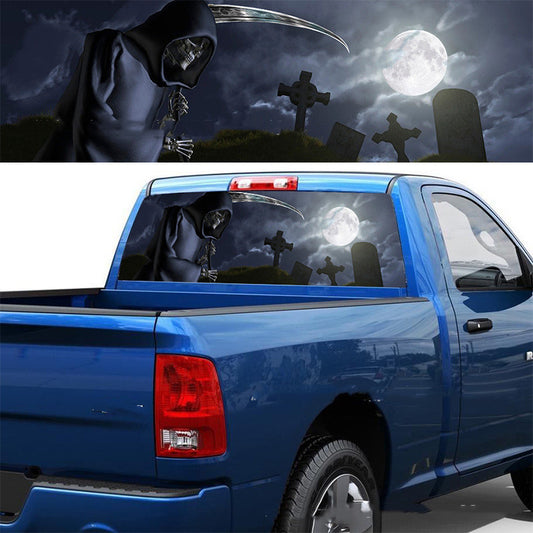 Grim Reaper Vehicle Rear Glass Sticker