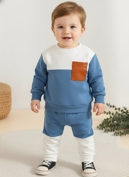 Baby Boy's Color Block Outfit 2pcs set