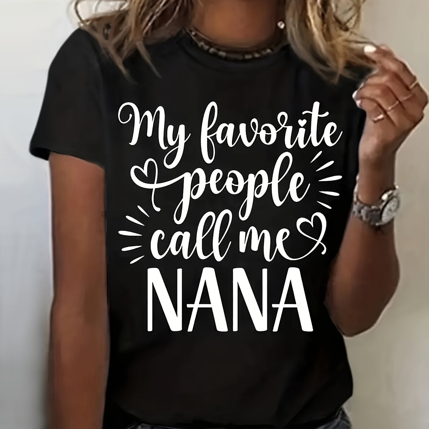 Women's Round Neck Print T-shirt