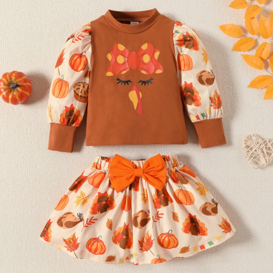 Baby Girl's Turkey Outfit